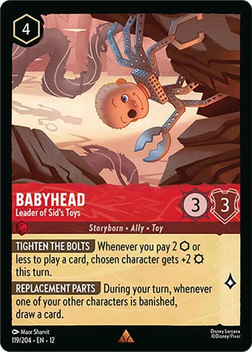 Babyhead - Leader of Sid's Toys - Premium Disney Lorcana Trading Cards and Booster Packs