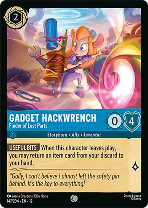 Gadget Hackwrench - Finder Of Lost Parts (147)| Disney Lorcana Card Foil / Near Mint