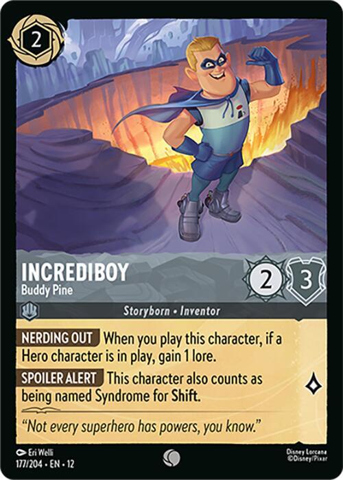 Incrediboy - Buddy Pine - Premium Disney Lorcana Trading Cards and Booster Packs