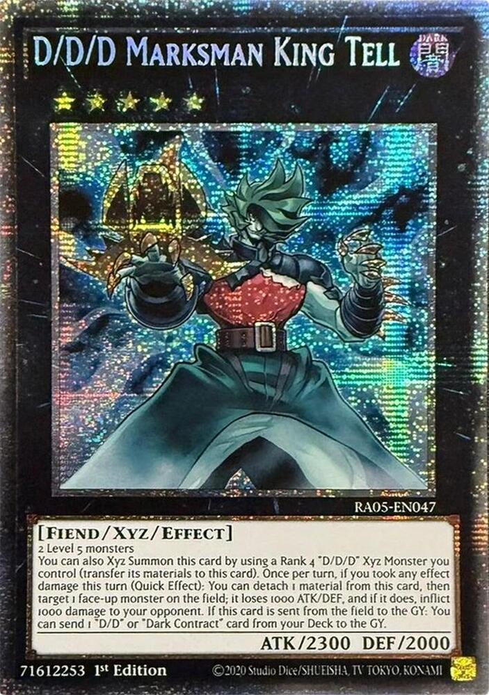 ディエルマスターズ　カード D/D/D Marksman King Tell (Starlight Rare) - Rarity Collection 5
