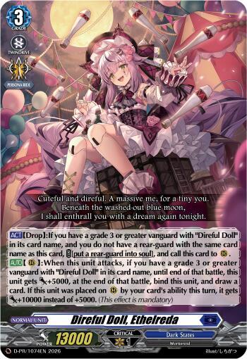 DE'VIL DOLL DIES IRAE　激レア❗ Direful Doll, Ethelreda - D Promo Cards - Cardfight Vanguard