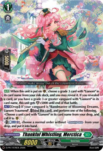 Thankful Whistling, Merctica - D Promo Cards - Cardfight Vanguard