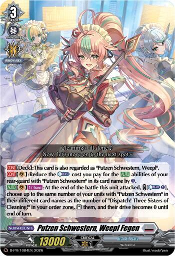Putzen Schwestern, Weepl Feygen - D Promo Cards - Cardfight
