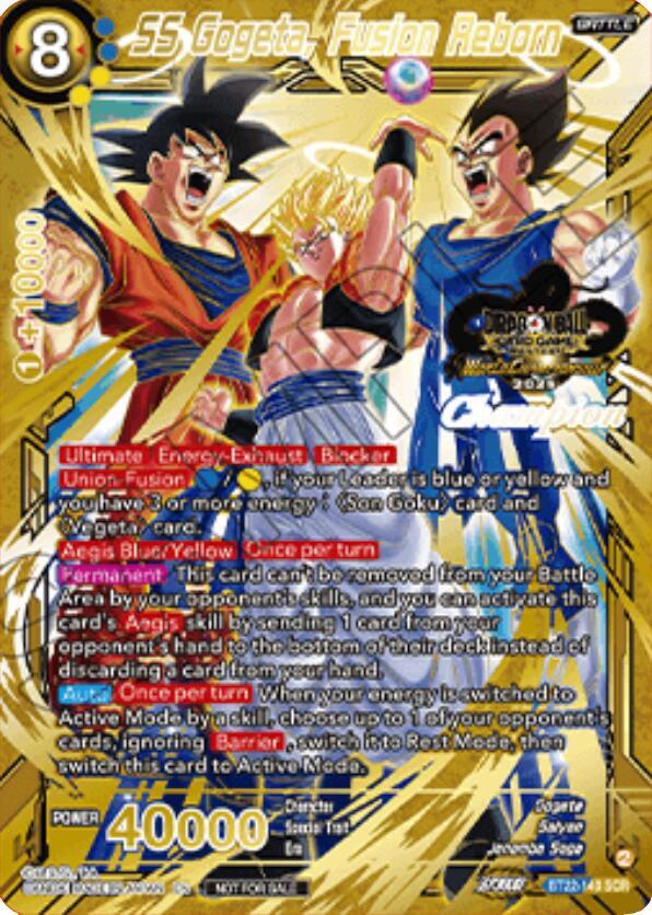 SS Gogeta, Fusion Reborn (2025 World Championship Stamp) (Champion