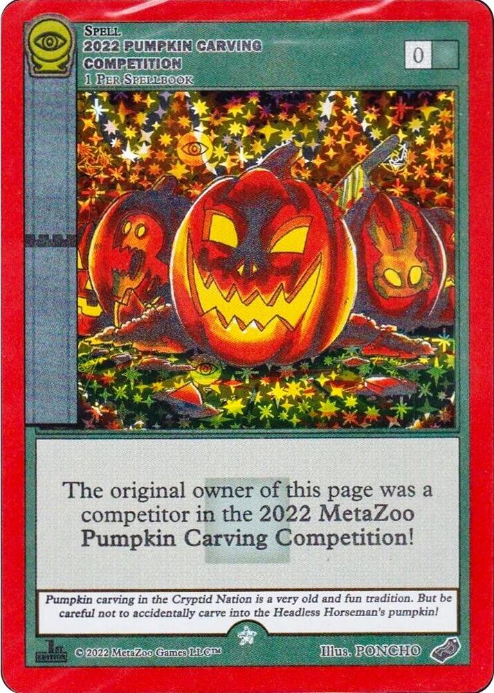 2022 Pumpkin Carving Competition - Miscellaneous Promos - MetaZoo