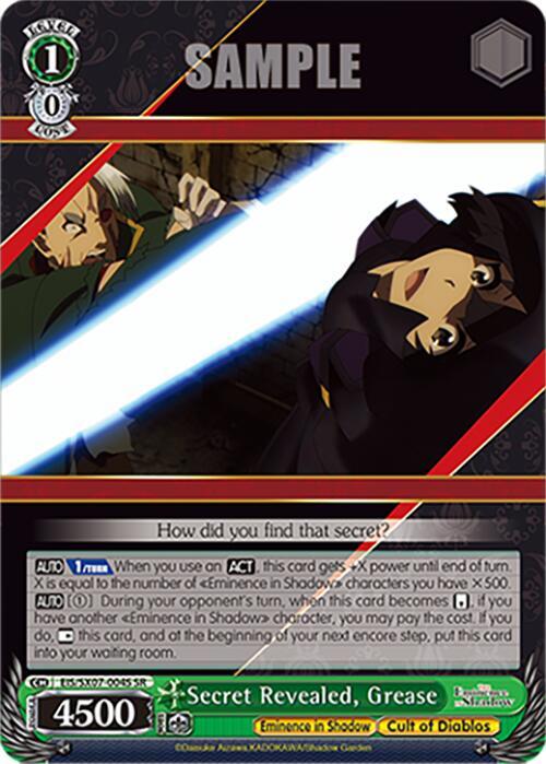Secret Revealed, Grease (SR)
