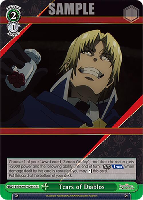 Tears of Diablos (SR) - The Eminence in Shadow - Weiss Schwarz