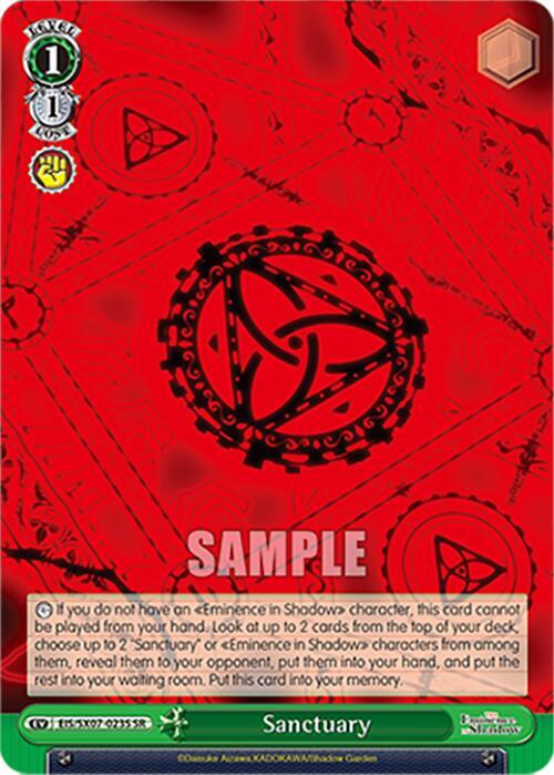 Sanctuary (SR) - The Eminence in Shadow - Weiss Schwarz