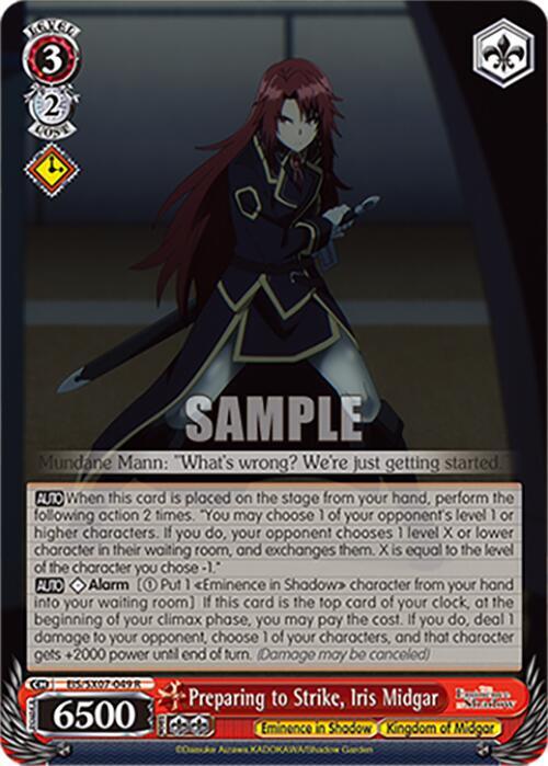 Preparing to Strike, Iris Midgar