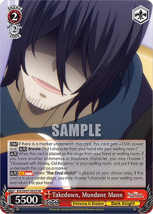 Takedown, Mundane Mann (SR)