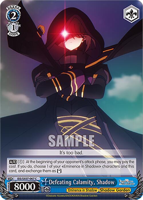 Defeating Calamity, Shadow - The Eminence in Shadow - Weiss