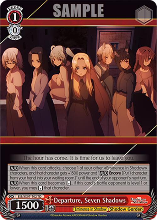 Departure, Seven Shadows