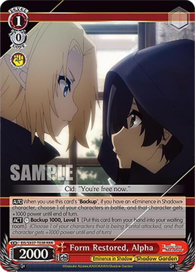 Form Restored, Alpha (RRR) card