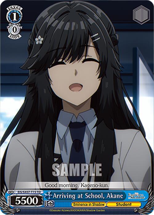 akane Arriving at School, Akane - The Eminence in Shadow - Weiss Schwarz