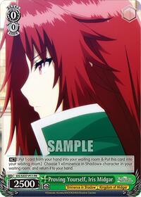 Proving Yourself, Iris Midgar (PR) - Weiss Schwarz The Eminence in Shadow trading card
