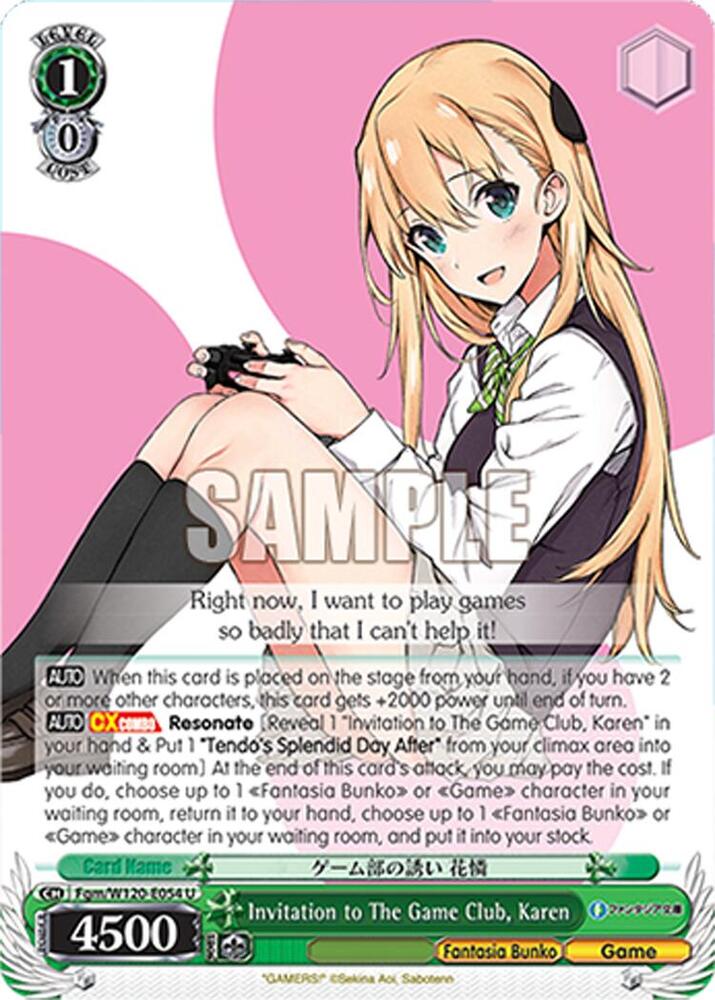 Invitation to The Game Club, Karen