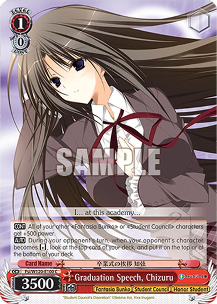 Graduation Speech, Chizuru
