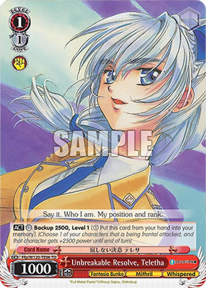 Unbreakable Resolve, Teletha (RRR)
