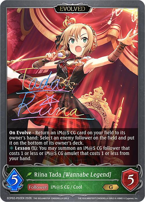 Riina Tada [Wannabe Legend] (Evolved) - P02EN (Foil) - ECP02: THE