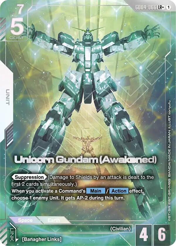 Unicorn Gundam (Awakened) (LR+) - Phantom Aria - Gundam Card Game