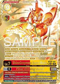 Buy ShineGreymon: Burst Mode // Final Shining Burst (Rare Pull) (Secret Rare)  | Dual Revolution | Digimon Card Game