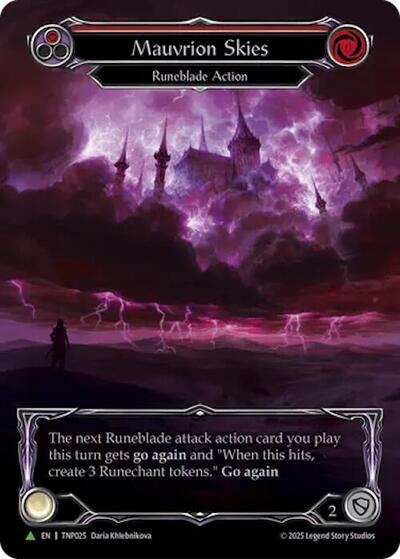 Mauvrion Skies (Red) (Marvel) - TNP025 Flesh and Blood: Promo Cards Promo Flesh and Blood card — value and price
