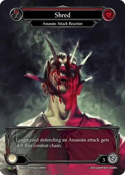 Shred (Red) (Marvel) - TNP013 Flesh and Blood: Promo Cards Promo Flesh and Blood card — value and price
