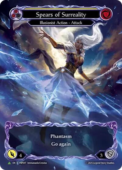 Spears of Surreality (Yellow) (Marvel) - TNP017 Flesh and Blood: Promo Cards Promo Flesh and Blood card — value and price