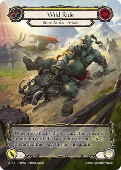 Wild Ride (Yellow) (Marvel) - TNP002 Flesh and Blood: Promo Cards Promo Flesh and Blood card — value and price