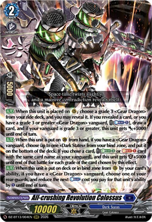 All-crushing Revolution Colossus - DZ-BT13: Parallactic Clash