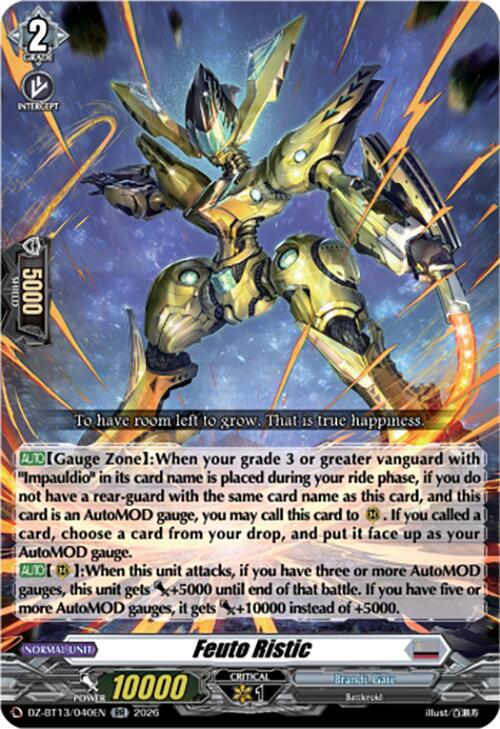 Feuto Ristic - DZ-BT13: Parallactic Clash - Cardfight Vanguard