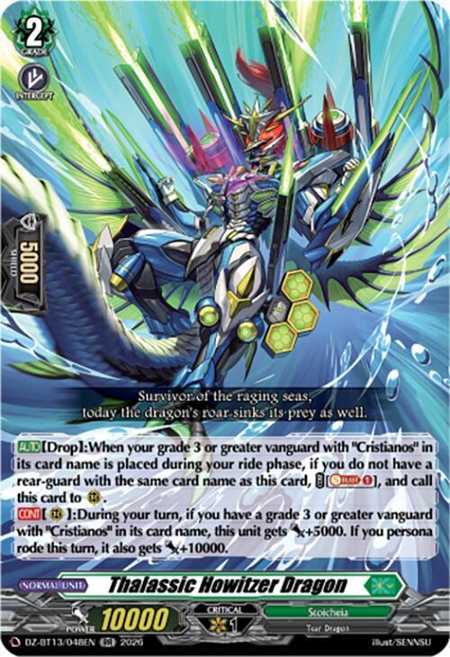 Thalassic Howitzer Dragon - DZ-BT13: Parallactic Clash - Cardfight