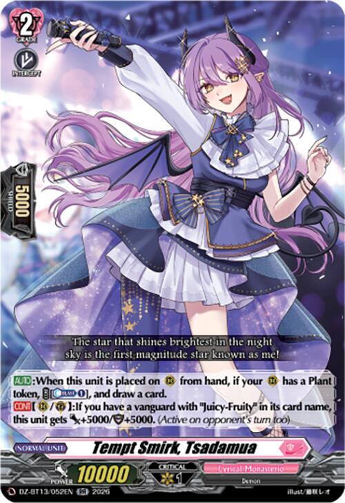 Tempt Smirk Tsadamua Price & Card Details — DZ-BT13: Parallactic