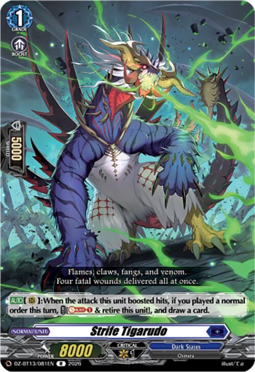 Strife Tigarudo - DZ-BT13: Parallactic Clash - Cardfight Vanguard