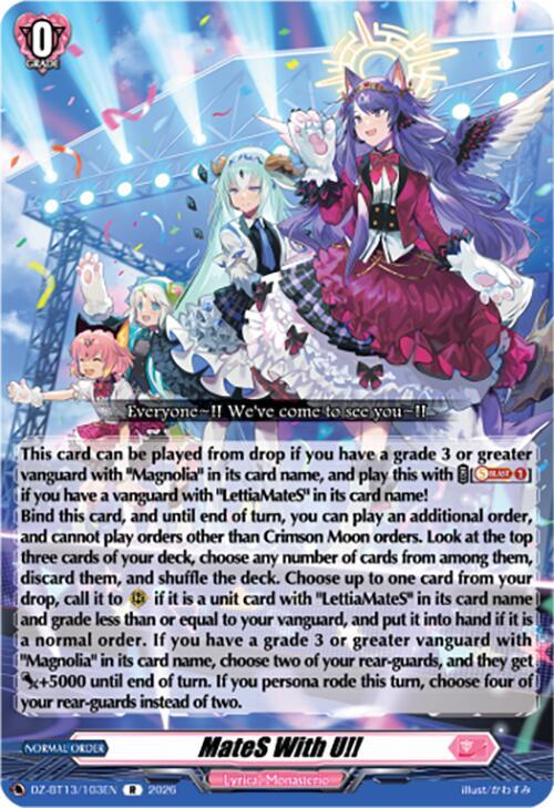MateS With U!! - DZ-BT13: Parallactic Clash - Cardfight Vanguard