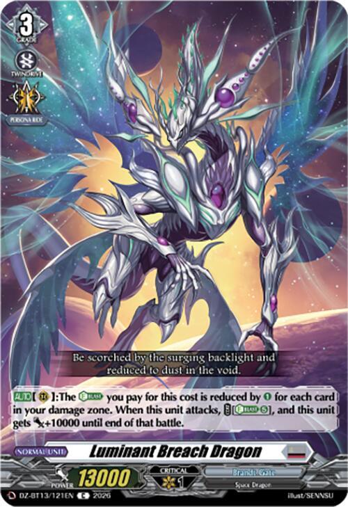 Luminant Breach Dragon - DZ-BT13: Parallactic Clash - Cardfight