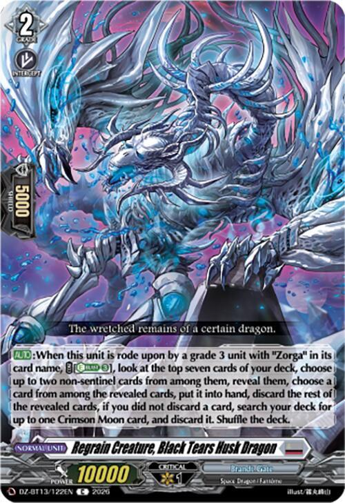 Regrain Creature, Black Tears Husk Dragon - DZ-BT13: Parallactic