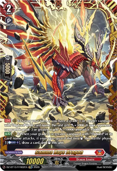 Gamma Rays Dragon (FFR) - DZ-BT13: Parallactic Clash - Cardfight