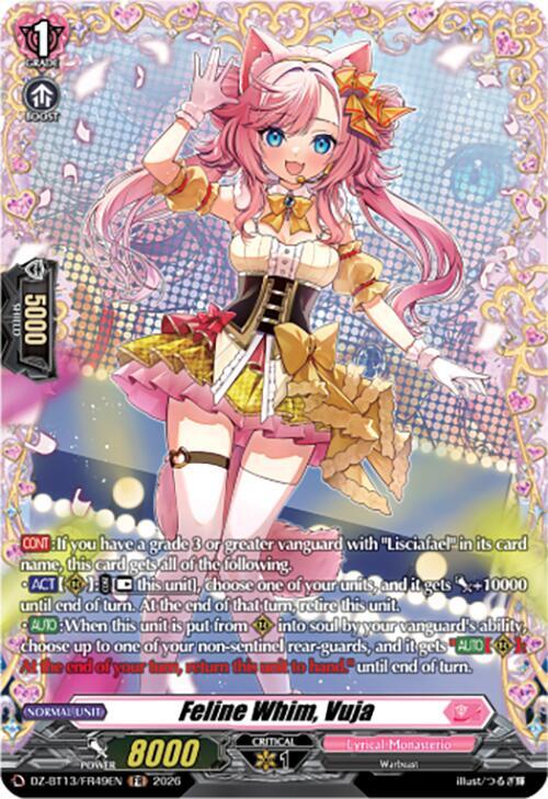 Feline Whim, Vuja (FR) - DZ-BT13: Parallactic Clash - Cardfight