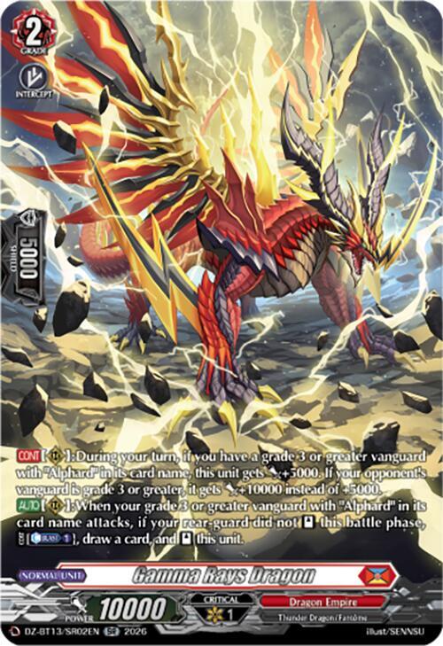 Gamma Rays Dragon (SR) - DZ-BT13: Parallactic Clash - Cardfight