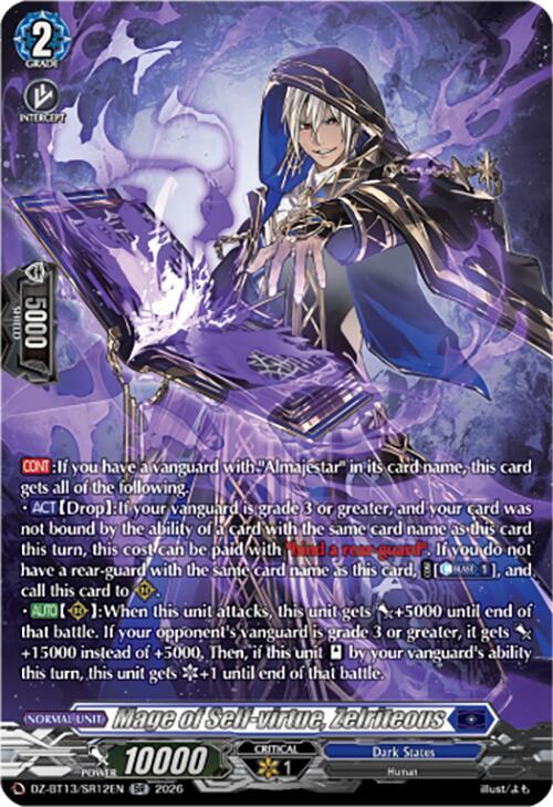 Mage of Self-virtue, Zelriteous (SR) - DZ-BT13: Parallactic Clash
