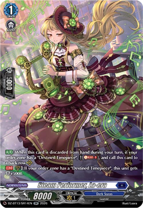 刻天想命ウルト&ルエル　スチームパフォーマー ラエラ FFR FR Steam Performer, La-era (SR) - DZ-BT13: Parallactic Clash