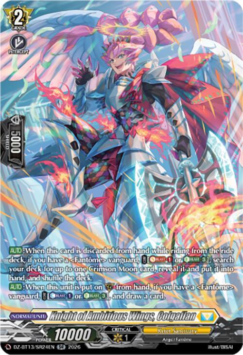 Knight of Ambitious Wings Colgaflan SR Price & Card Details — DZ