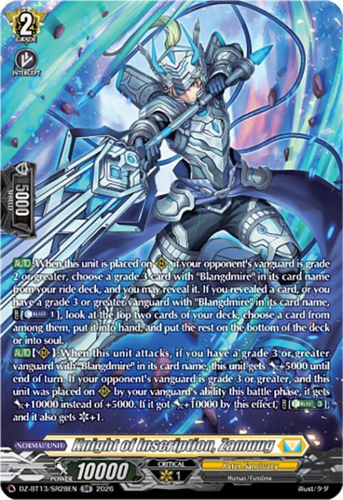 Knight of Inscription, Zamuug (SR) - DZ-BT13: Parallactic Clash
