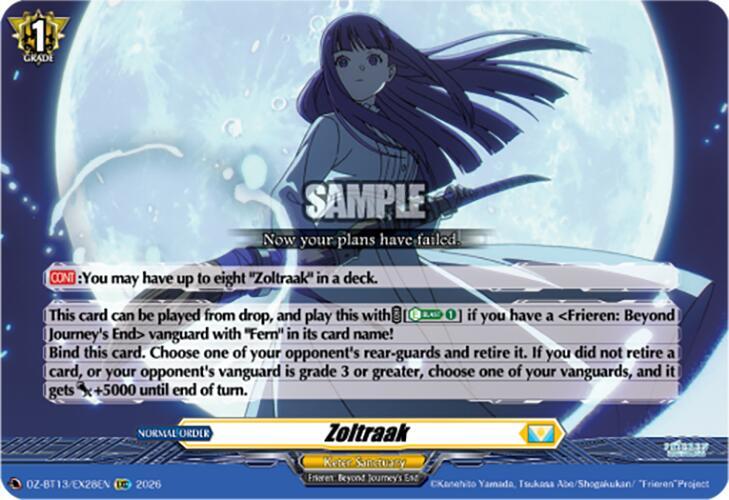 Zoltraak - DZ-BT13: Parallactic Clash - Cardfight Vanguard