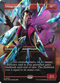 Stingcaster Mage (Borderless) (Facet Foil) - Magic: The Gathering Reality Fracture trading card