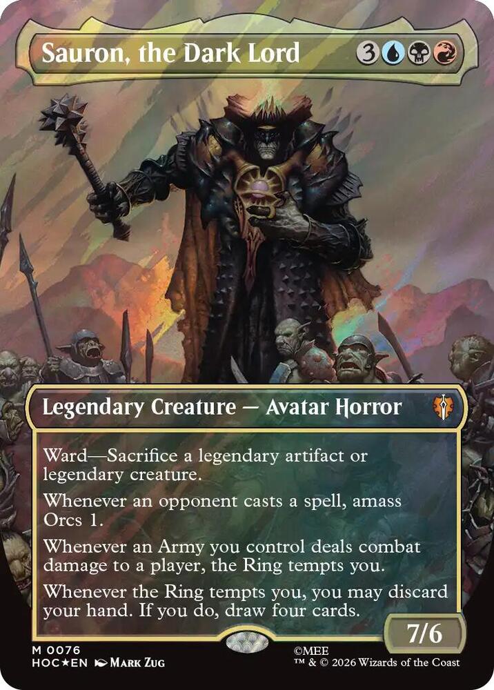 Sauron, the Dark Lord (Borderless) (Surge Foil) - The Hobbit