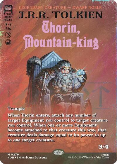 Thorin, Mountain-king (Borderless) (Surge Foil) Magic Card