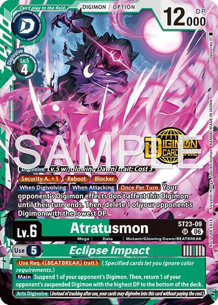 Atratusmon // Eclipse Impact (Welcome Tamers Pack Vol.2) ST23-09 SR card