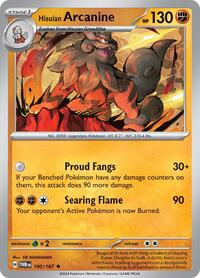 Hisuian Arcanine - 100/167 (Non-Holo) #100/167 from Deck Exclusives Pokemon card image